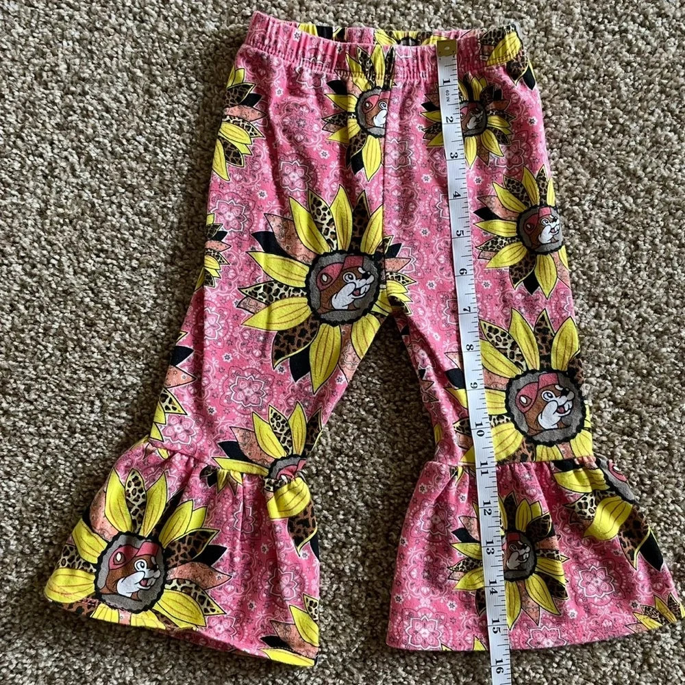 Buc-ee's Bell Bottom Pants Toddler Girls 2T Pink - Picture 7 of 8